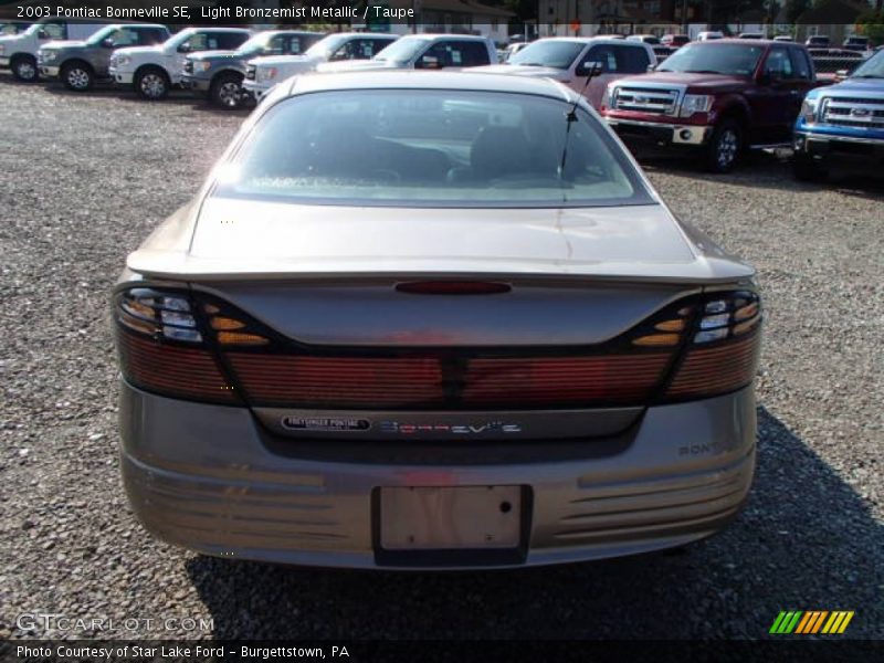 Light Bronzemist Metallic / Taupe 2003 Pontiac Bonneville SE