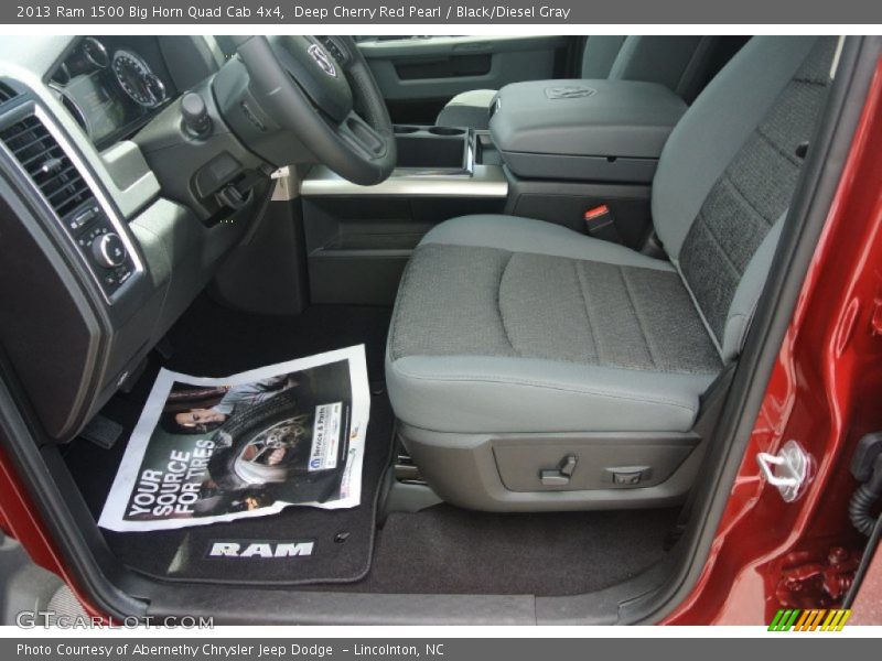 Deep Cherry Red Pearl / Black/Diesel Gray 2013 Ram 1500 Big Horn Quad Cab 4x4