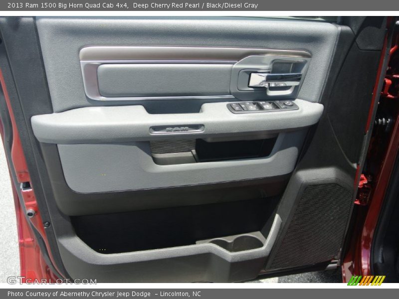Deep Cherry Red Pearl / Black/Diesel Gray 2013 Ram 1500 Big Horn Quad Cab 4x4
