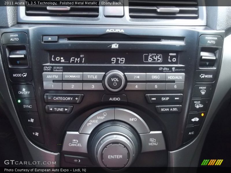 Polished Metal Metallic / Ebony Black 2011 Acura TL 3.5 Technology