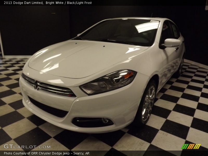Bright White / Black/Light Frost 2013 Dodge Dart Limited