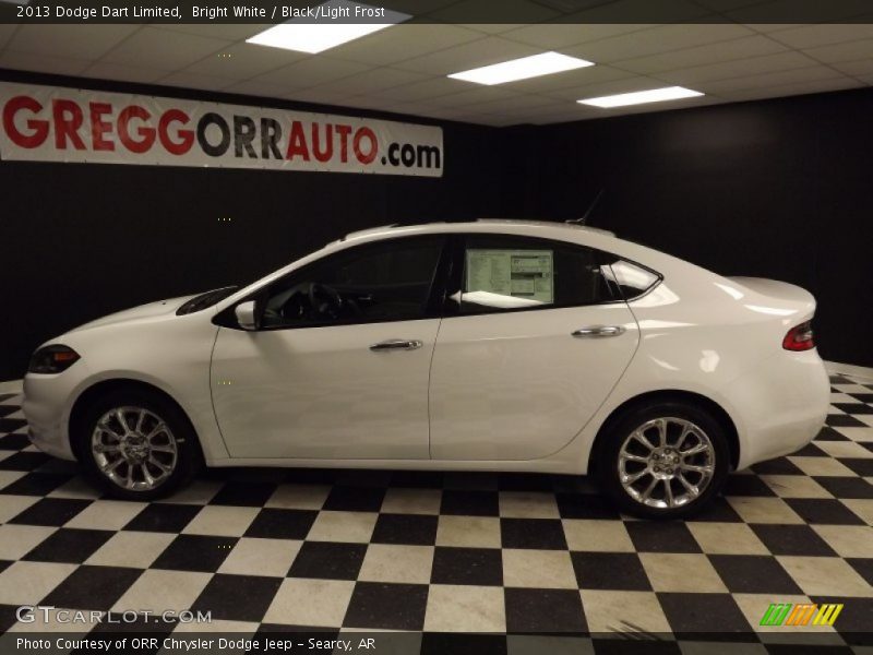 Bright White / Black/Light Frost 2013 Dodge Dart Limited