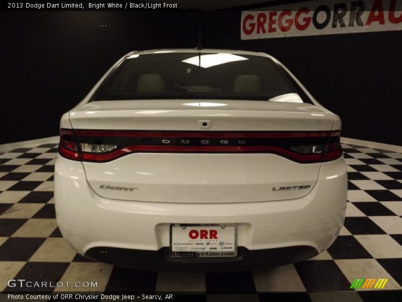 Bright White / Black/Light Frost 2013 Dodge Dart Limited