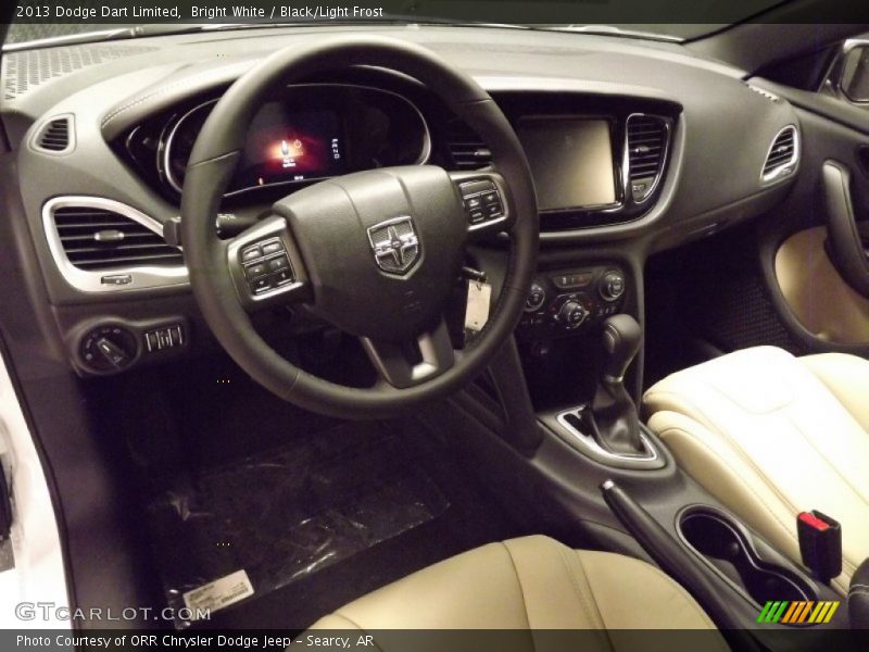 Bright White / Black/Light Frost 2013 Dodge Dart Limited