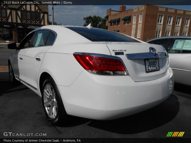 Summit White / Ebony 2010 Buick LaCrosse CXL