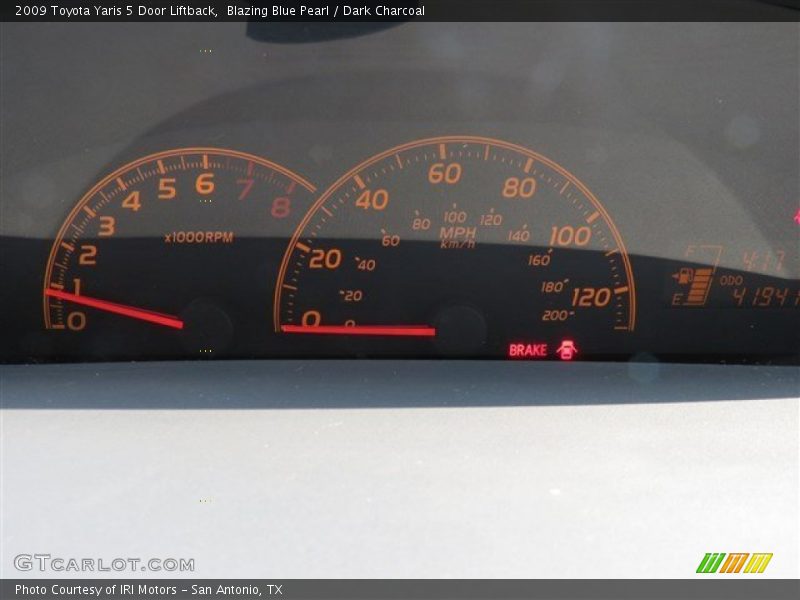 Blazing Blue Pearl / Dark Charcoal 2009 Toyota Yaris 5 Door Liftback