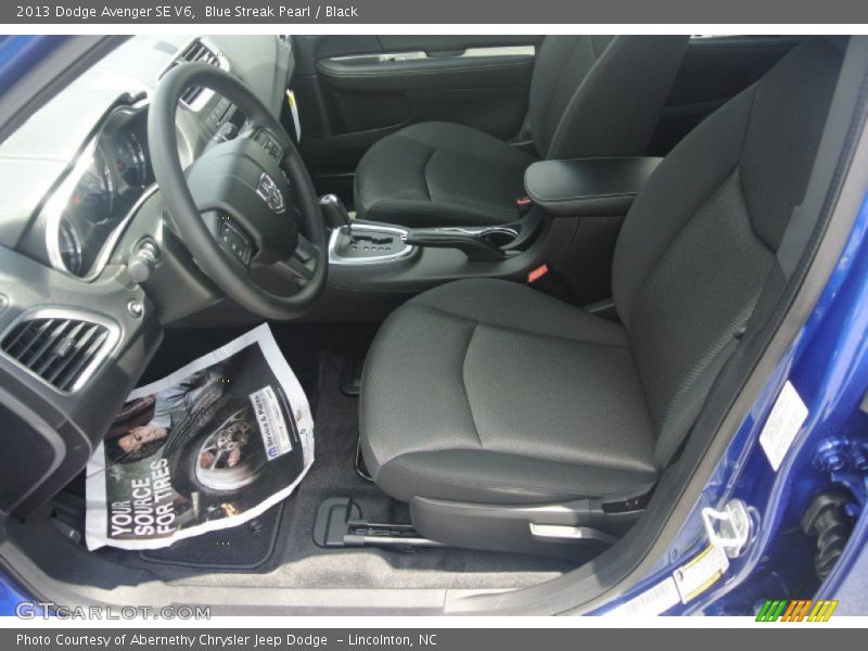 Blue Streak Pearl / Black 2013 Dodge Avenger SE V6