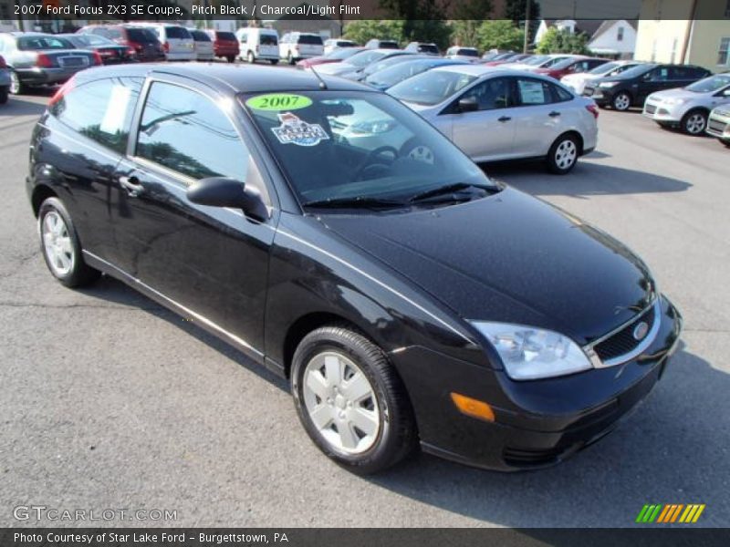 Pitch Black / Charcoal/Light Flint 2007 Ford Focus ZX3 SE Coupe