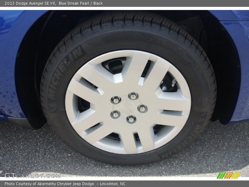 Blue Streak Pearl / Black 2013 Dodge Avenger SE V6