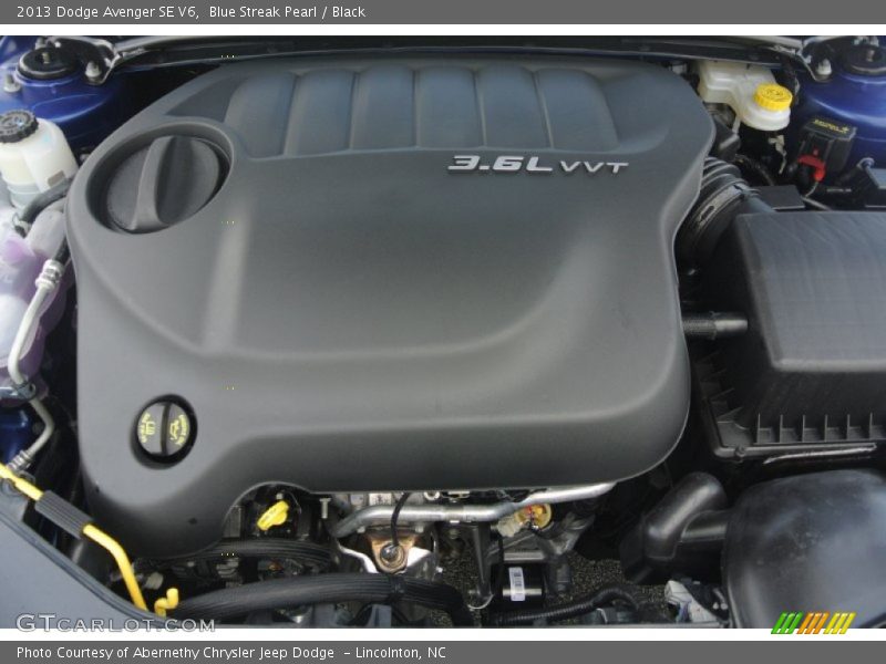 Blue Streak Pearl / Black 2013 Dodge Avenger SE V6
