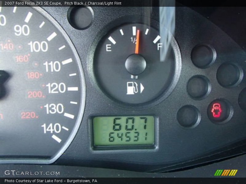 Pitch Black / Charcoal/Light Flint 2007 Ford Focus ZX3 SE Coupe