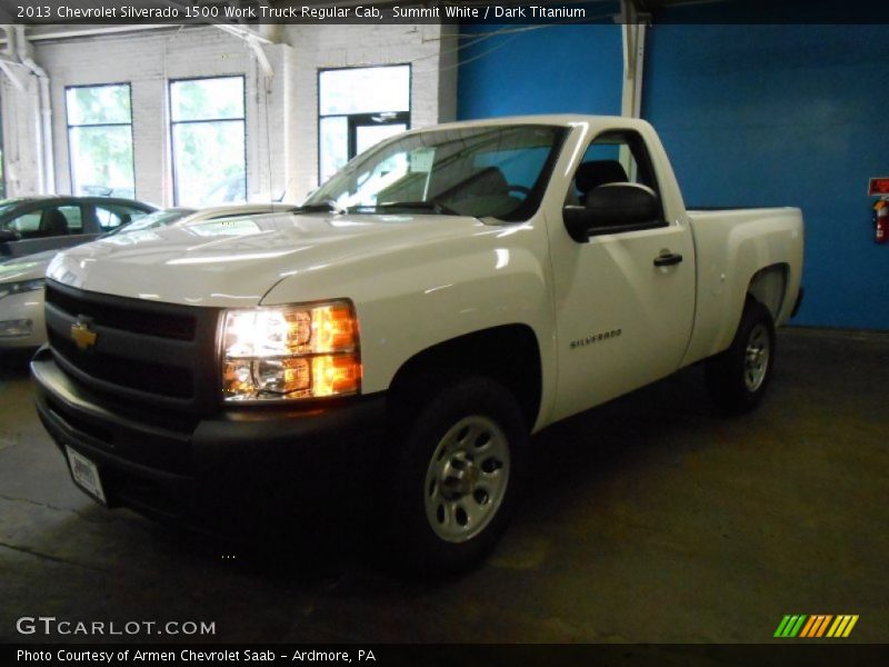 Summit White / Dark Titanium 2013 Chevrolet Silverado 1500 Work Truck Regular Cab