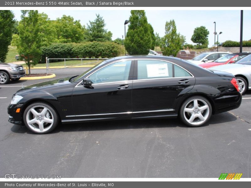 Black / Sahara Beige/Black 2013 Mercedes-Benz S 550 4Matic Sedan
