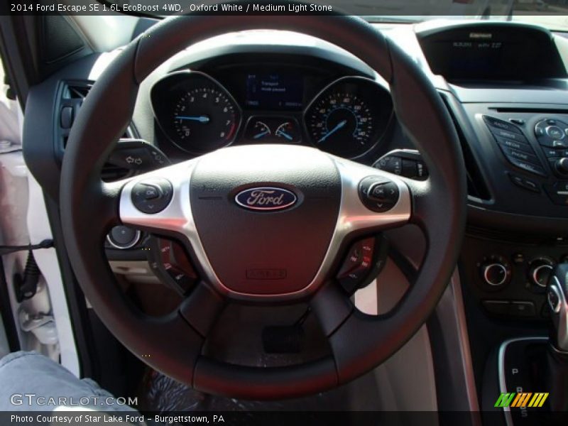 Oxford White / Medium Light Stone 2014 Ford Escape SE 1.6L EcoBoost 4WD