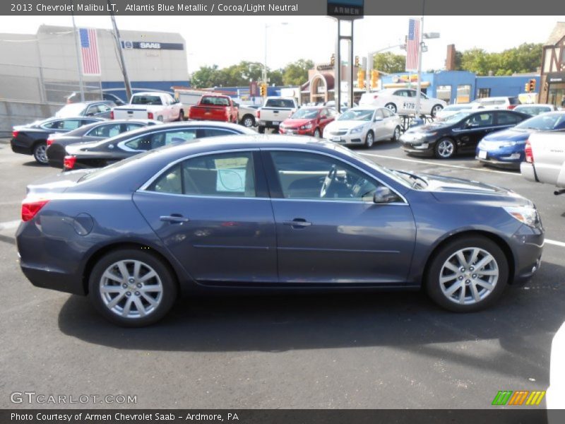Atlantis Blue Metallic / Cocoa/Light Neutral 2013 Chevrolet Malibu LT