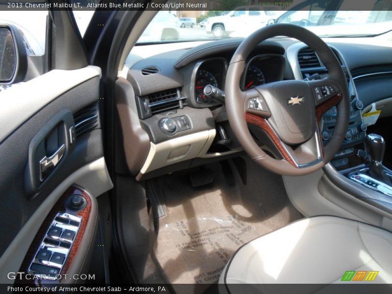Atlantis Blue Metallic / Cocoa/Light Neutral 2013 Chevrolet Malibu LT