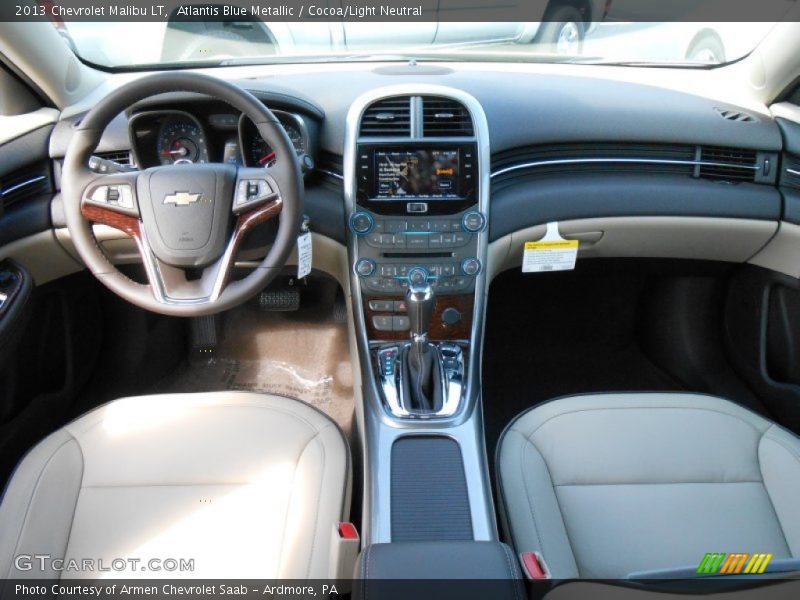 Atlantis Blue Metallic / Cocoa/Light Neutral 2013 Chevrolet Malibu LT
