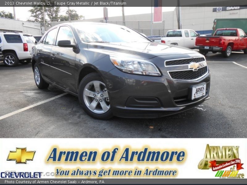 Taupe Gray Metallic / Jet Black/Titanium 2013 Chevrolet Malibu LS