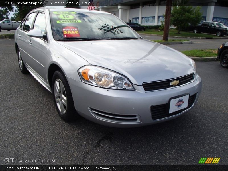 Silver Ice Metallic / Gray 2010 Chevrolet Impala LS