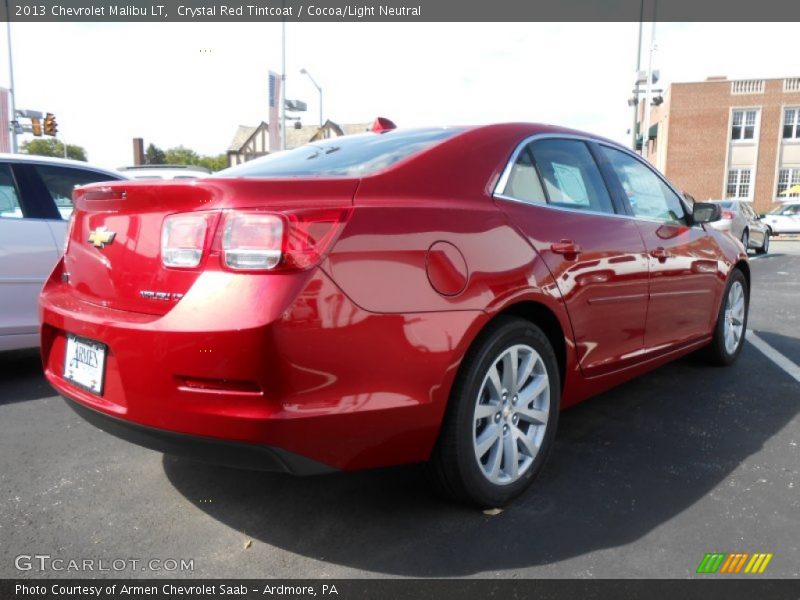 Crystal Red Tintcoat / Cocoa/Light Neutral 2013 Chevrolet Malibu LT