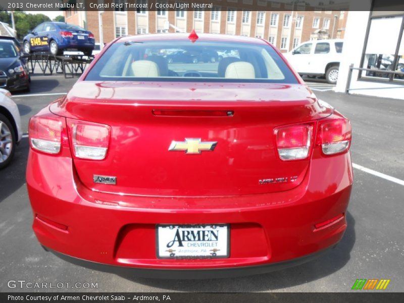 Crystal Red Tintcoat / Cocoa/Light Neutral 2013 Chevrolet Malibu LT