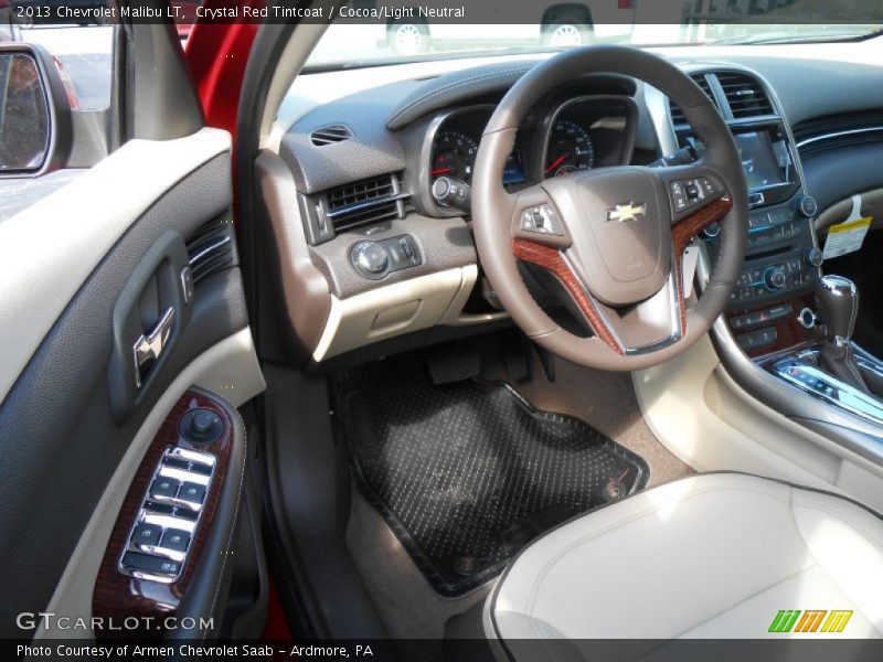 Crystal Red Tintcoat / Cocoa/Light Neutral 2013 Chevrolet Malibu LT