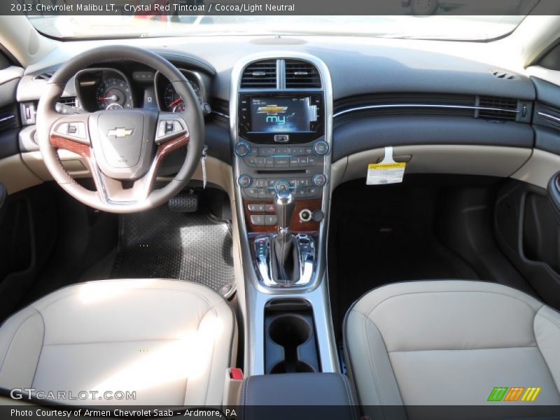 Crystal Red Tintcoat / Cocoa/Light Neutral 2013 Chevrolet Malibu LT
