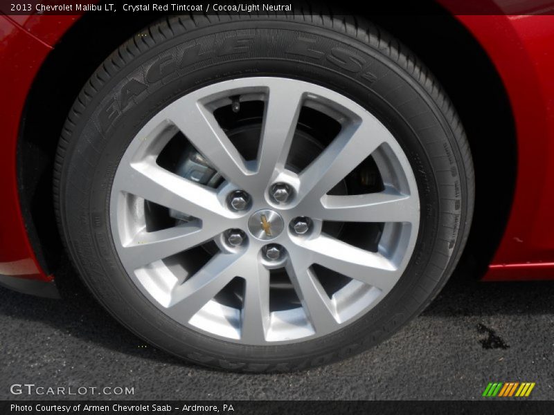 Crystal Red Tintcoat / Cocoa/Light Neutral 2013 Chevrolet Malibu LT
