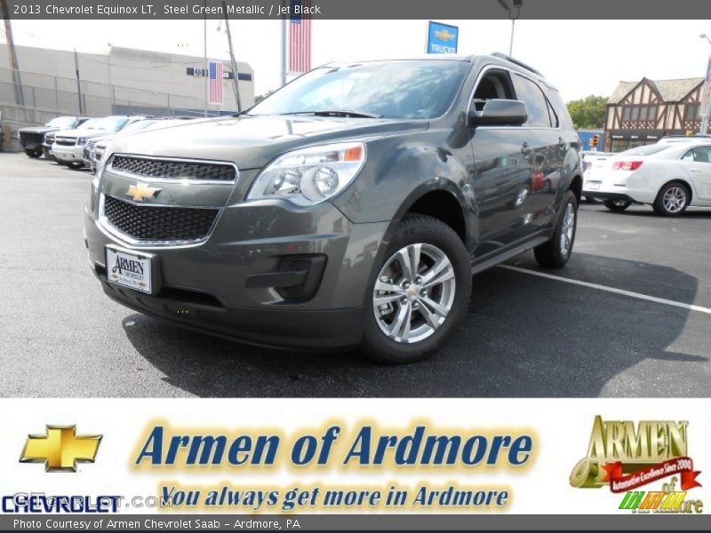 Steel Green Metallic / Jet Black 2013 Chevrolet Equinox LT