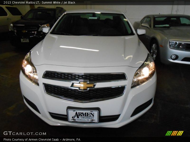 Summit White / Jet Black 2013 Chevrolet Malibu LT