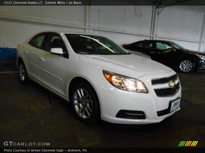 Summit White / Jet Black 2013 Chevrolet Malibu LT