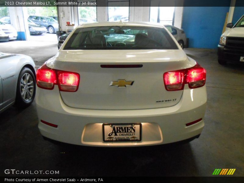 Summit White / Jet Black 2013 Chevrolet Malibu LT