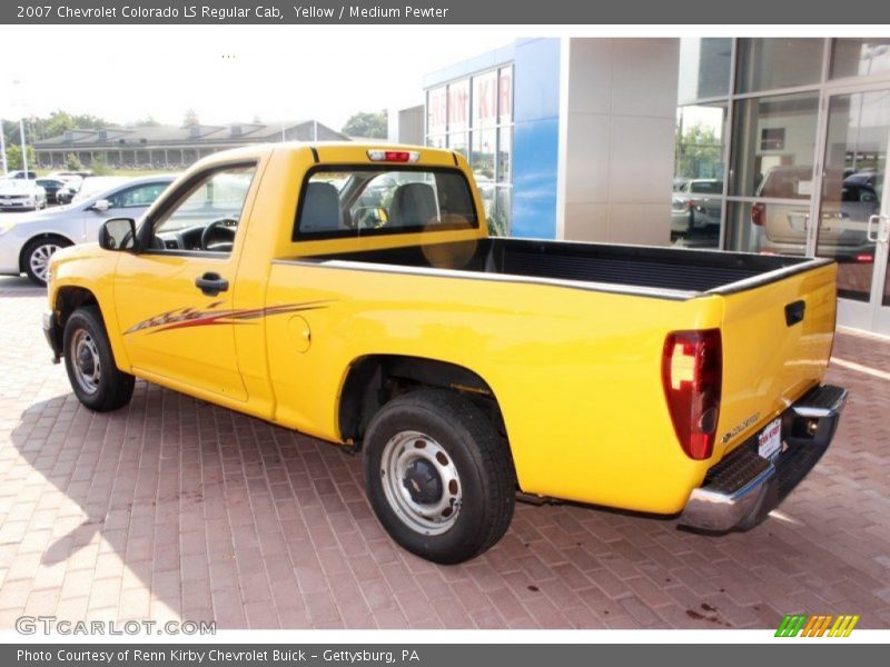 Yellow / Medium Pewter 2007 Chevrolet Colorado LS Regular Cab