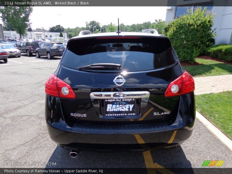 Wicked Black / Black 2011 Nissan Rogue SL AWD
