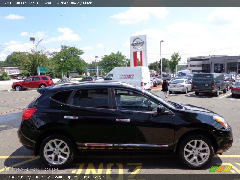 Wicked Black / Black 2011 Nissan Rogue SL AWD