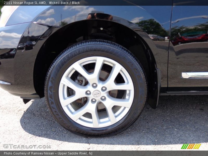 Wicked Black / Black 2011 Nissan Rogue SL AWD