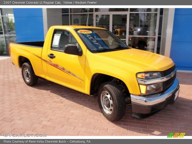 Yellow / Medium Pewter 2007 Chevrolet Colorado LS Regular Cab