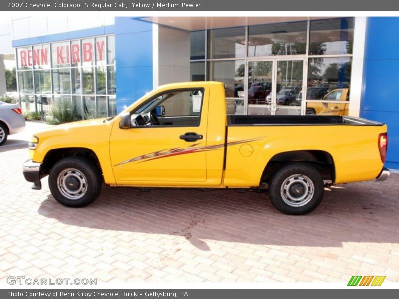 Yellow / Medium Pewter 2007 Chevrolet Colorado LS Regular Cab