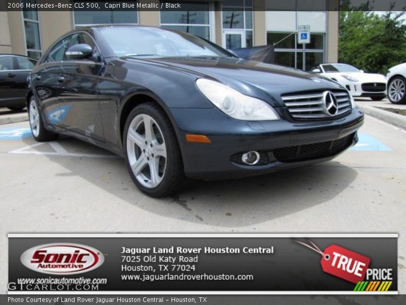 Capri Blue Metallic / Black 2006 Mercedes-Benz CLS 500