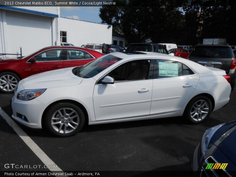 Summit White / Cocoa/Light Neutral 2013 Chevrolet Malibu ECO