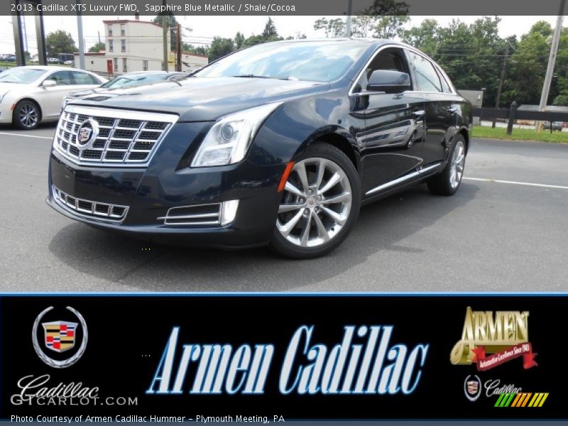 Sapphire Blue Metallic / Shale/Cocoa 2013 Cadillac XTS Luxury FWD