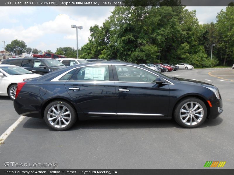 Sapphire Blue Metallic / Shale/Cocoa 2013 Cadillac XTS Luxury FWD