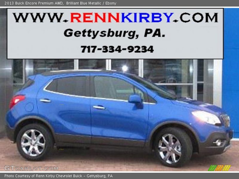 Brilliant Blue Metallic / Ebony 2013 Buick Encore Premium AWD