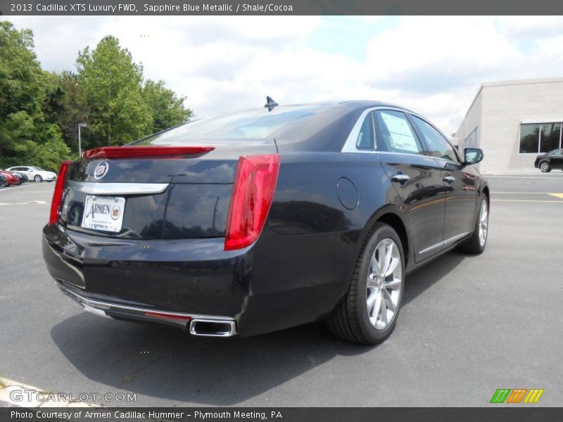 Sapphire Blue Metallic / Shale/Cocoa 2013 Cadillac XTS Luxury FWD