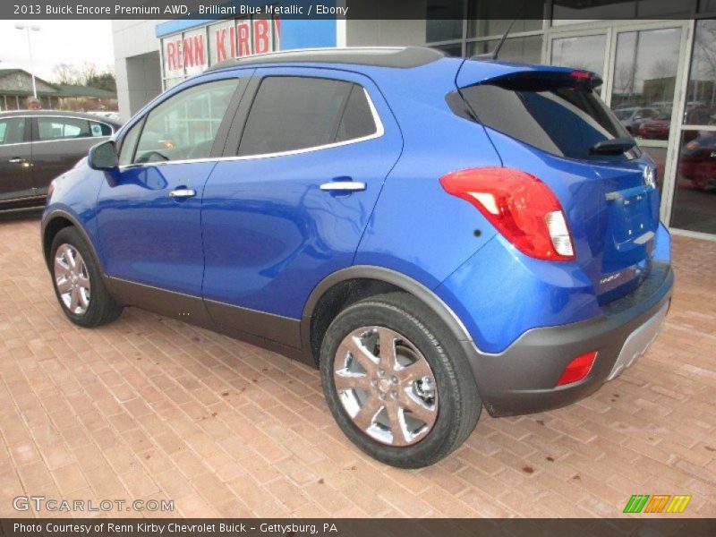 Brilliant Blue Metallic / Ebony 2013 Buick Encore Premium AWD