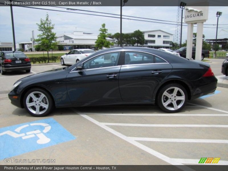Capri Blue Metallic / Black 2006 Mercedes-Benz CLS 500