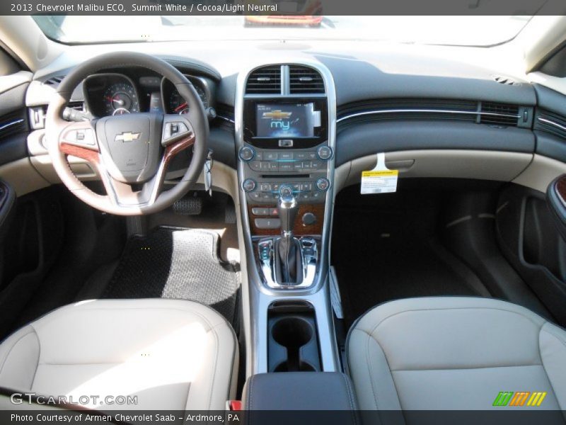 Summit White / Cocoa/Light Neutral 2013 Chevrolet Malibu ECO