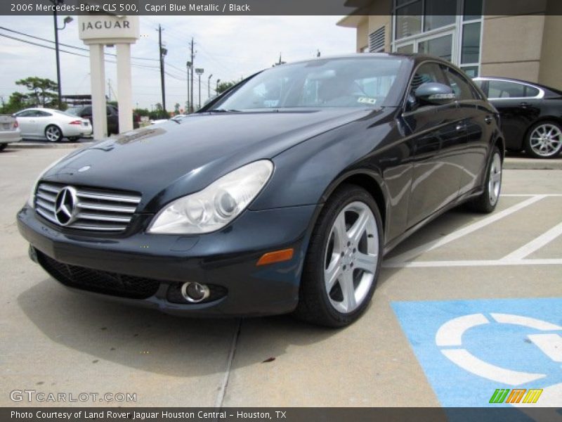 Capri Blue Metallic / Black 2006 Mercedes-Benz CLS 500
