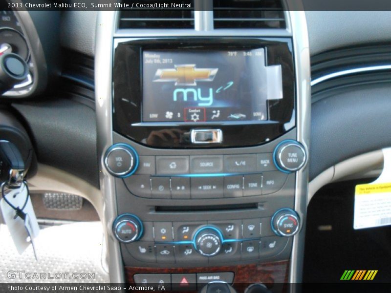 Summit White / Cocoa/Light Neutral 2013 Chevrolet Malibu ECO