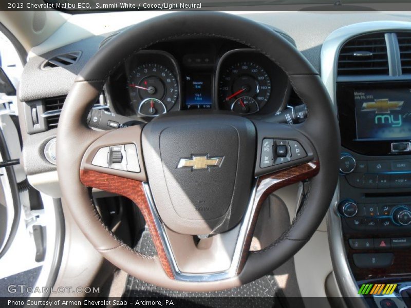 Summit White / Cocoa/Light Neutral 2013 Chevrolet Malibu ECO